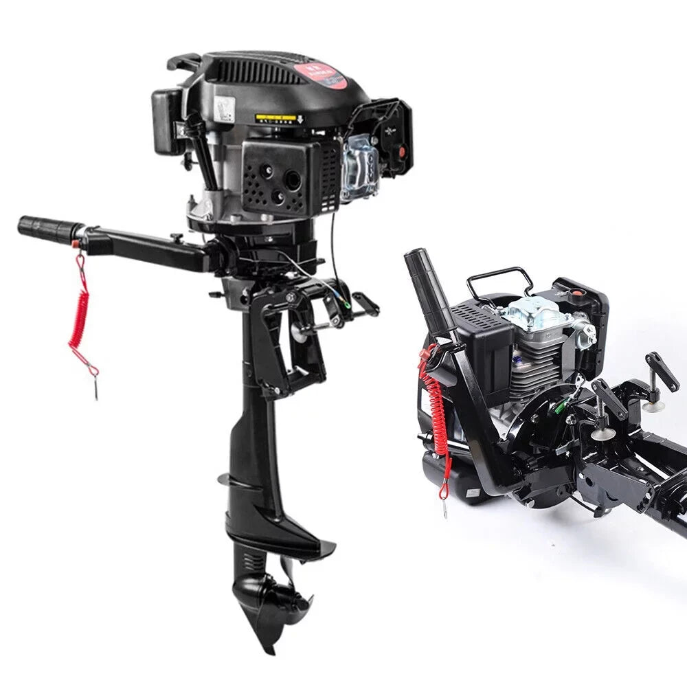 6 HP 4-Stroke Heavy Duty Outboard Motor Fishing Vessel Engine Air Cooling System