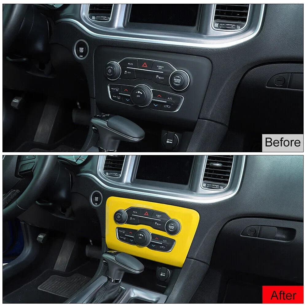 Teledu 17x Yellow Set Center Console Dash Panel Protection Trim Kit