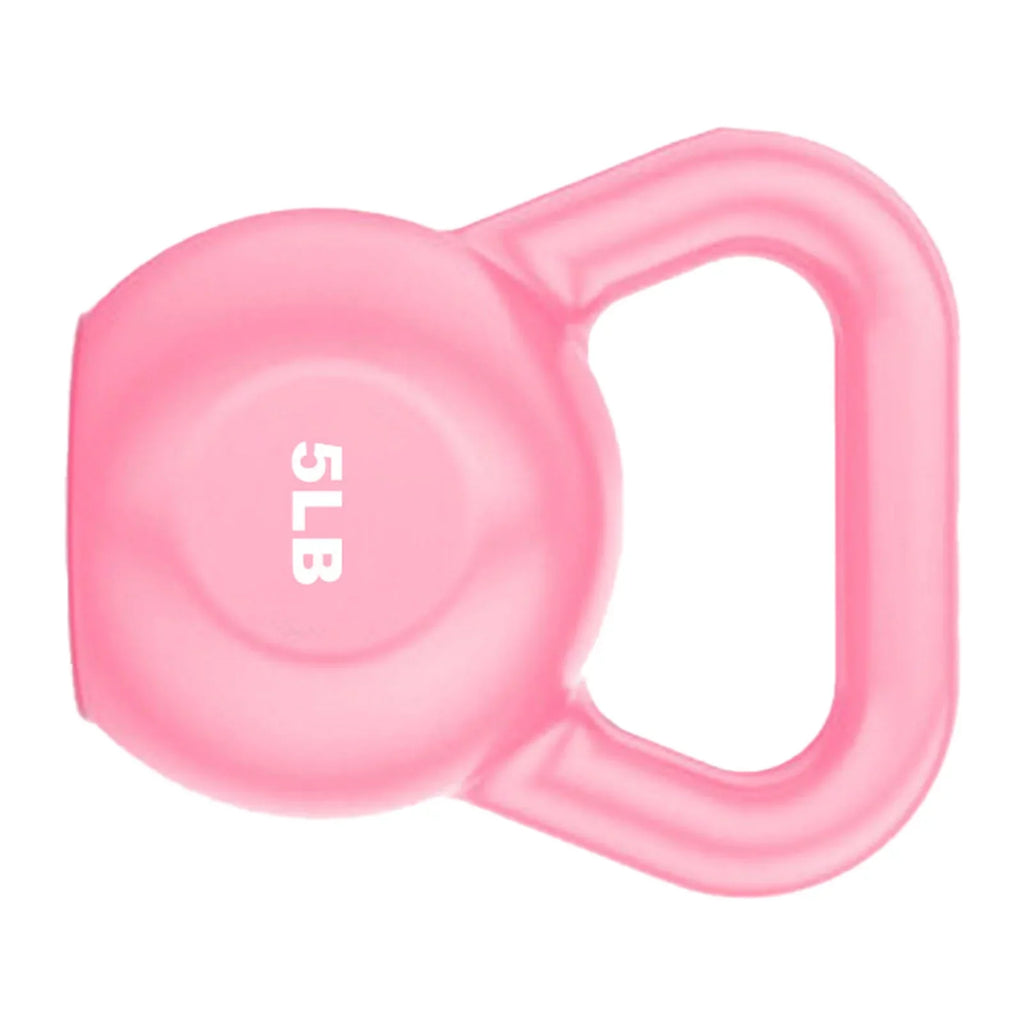 Buumin PE Kettlebell Weight for Men Women for Exercises Strength Training Functional Fitness Plyometrics Pink 5LB
