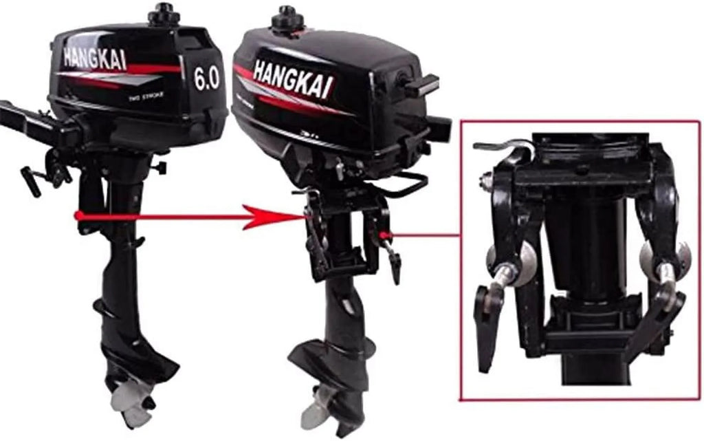 MONIPA 6 HP 2-Stroke Outboard Motor Tiller Shaft Inflatable Fishing Craft Marine Engine Water Cooling CDI System