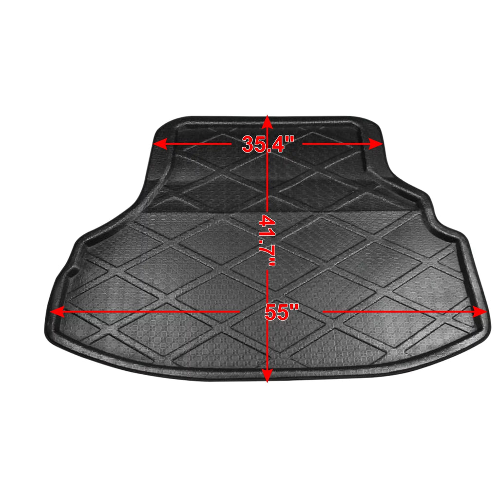 Unique Bargains Black Rear Trunk Tray Boot Liner Cargo Floor Mat Coating for Honda Accord 7 04-07