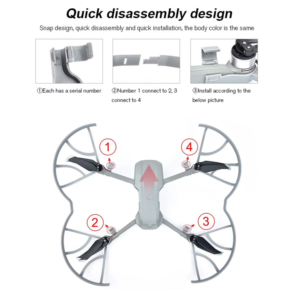 walmeck Suitable with AIR 2S/Mavic Air 2 Propeller Guards Removable Propellers Protector Drone Accessories
