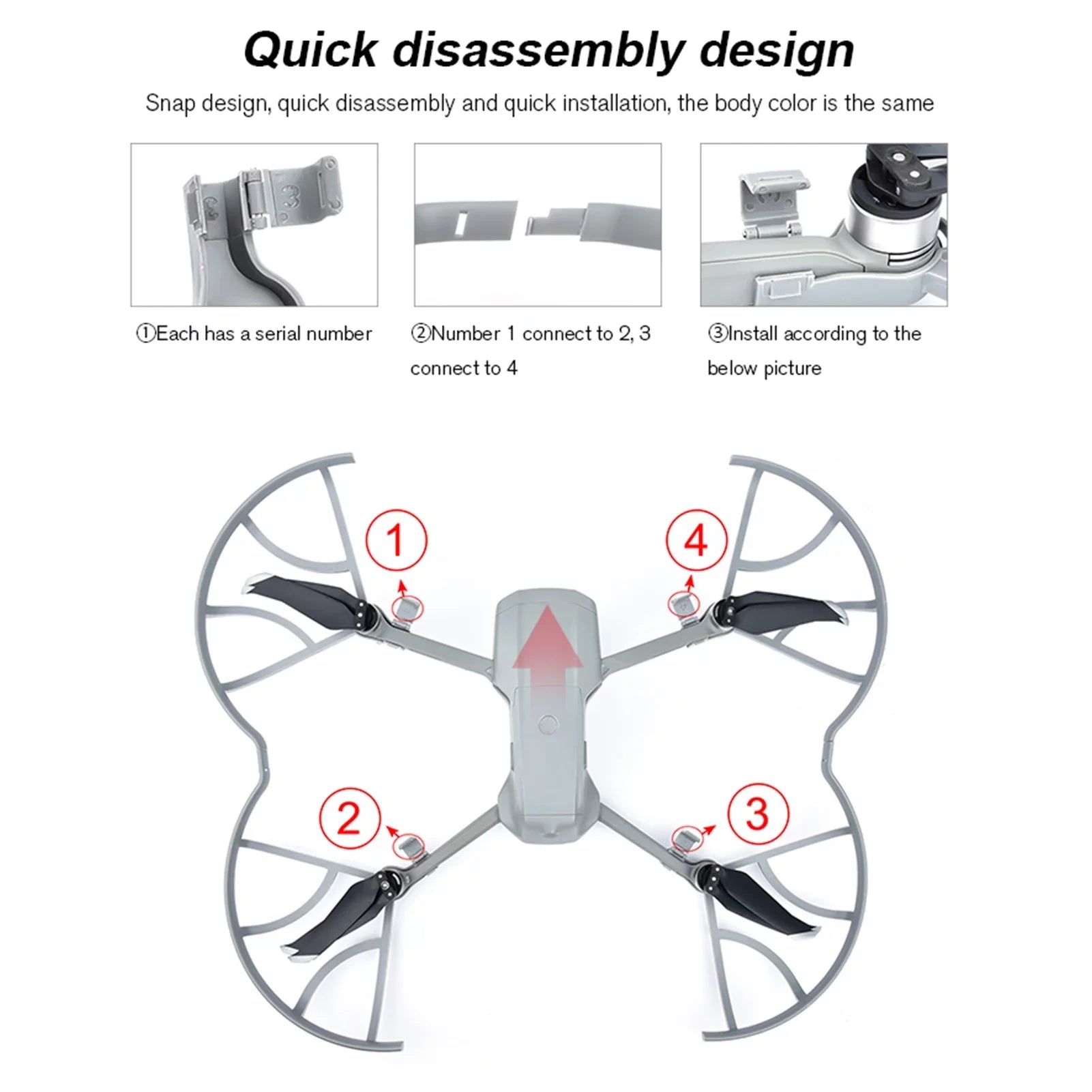 walmeck Suitable with AIR 2S/Mavic Air 2 Propeller Guards Removable Propellers Protector Drone Accessories