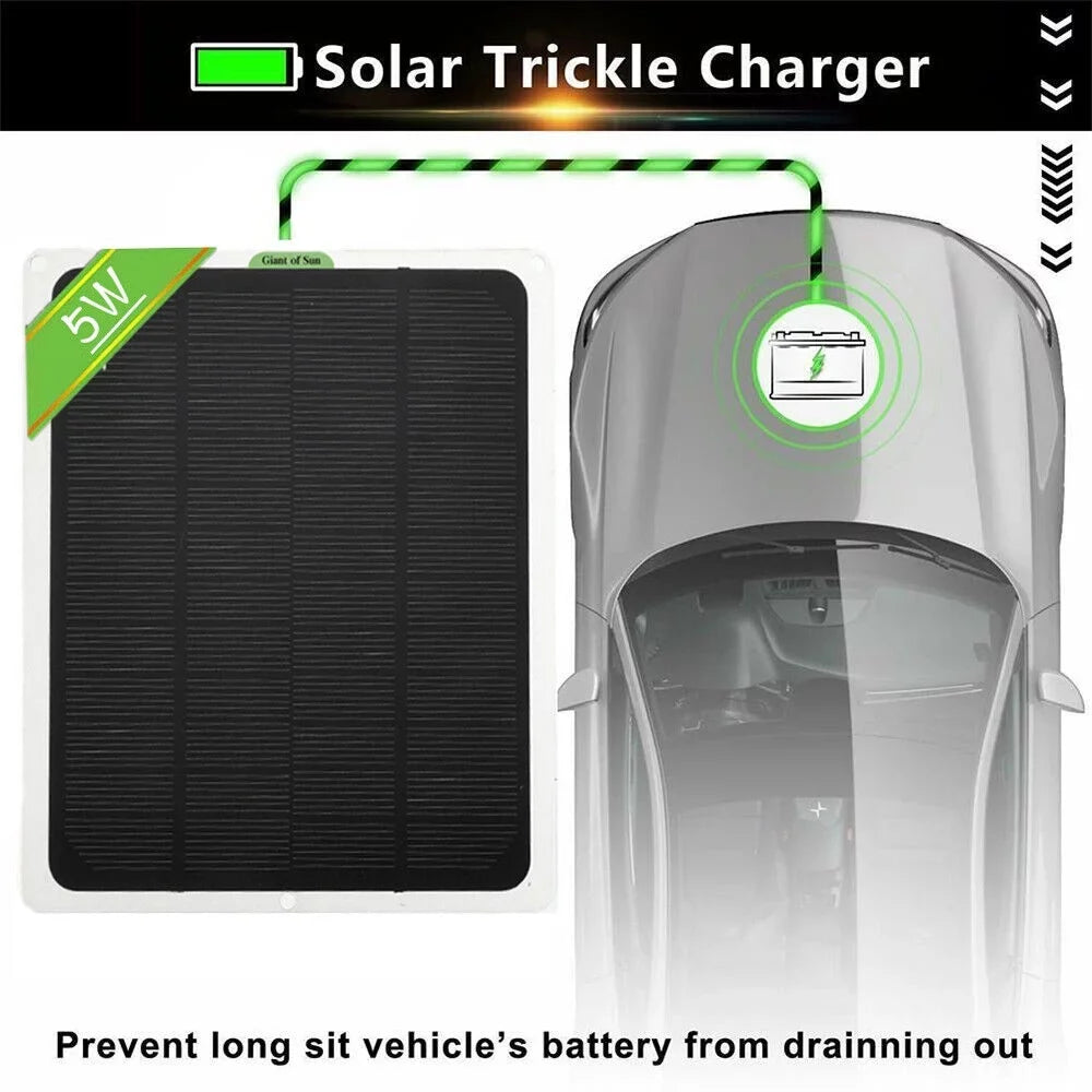 MDHAND 22W 12V Portable Solar Battery Charger & Maintainer - Solar Panel-Built - in Intelligent Charge Controller-Solar Powered Charger for Automobile Car RV, etc…