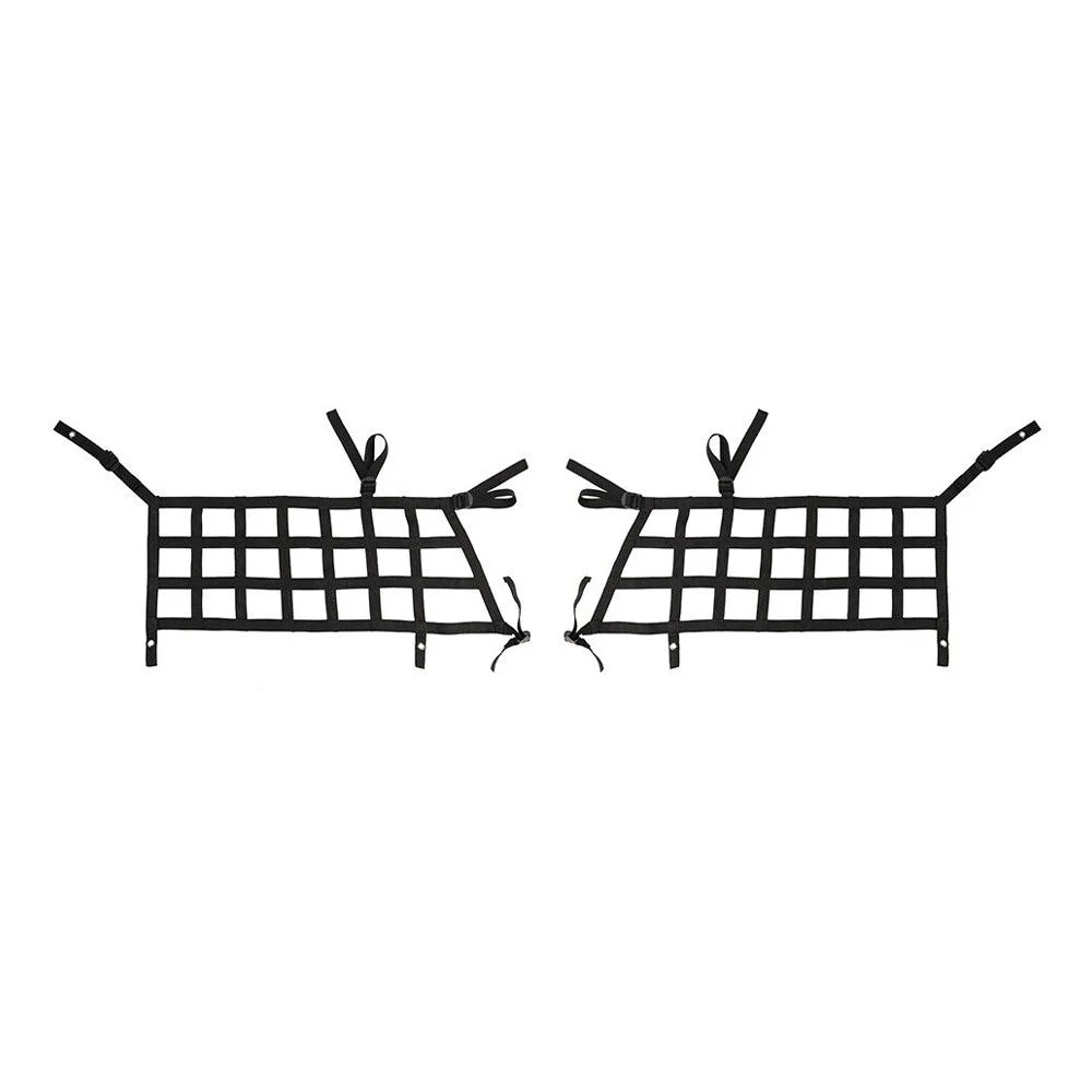 Teledu 2x Rear Side Cargo Net Restraint Protective Trunk Mesh 21+2 Door