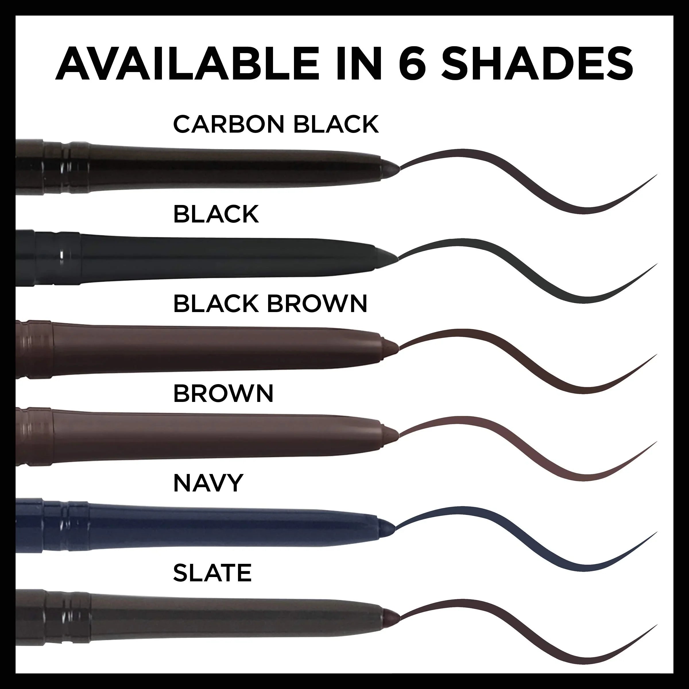 Enhance Your Eyes with L'Oreal Paris Infallible Never Fail Eyeliner - Black Brown, 2 Count - Includes Built-In Sharpener!