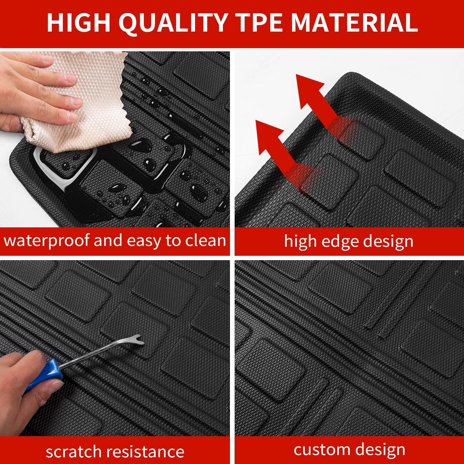 Fit 2021-2023 Chevrolet Tahoe GMC Yukon Rear Trunk Mat Cargo Liner Back Seat Wrap Protector Chevy Tahoe Accessories