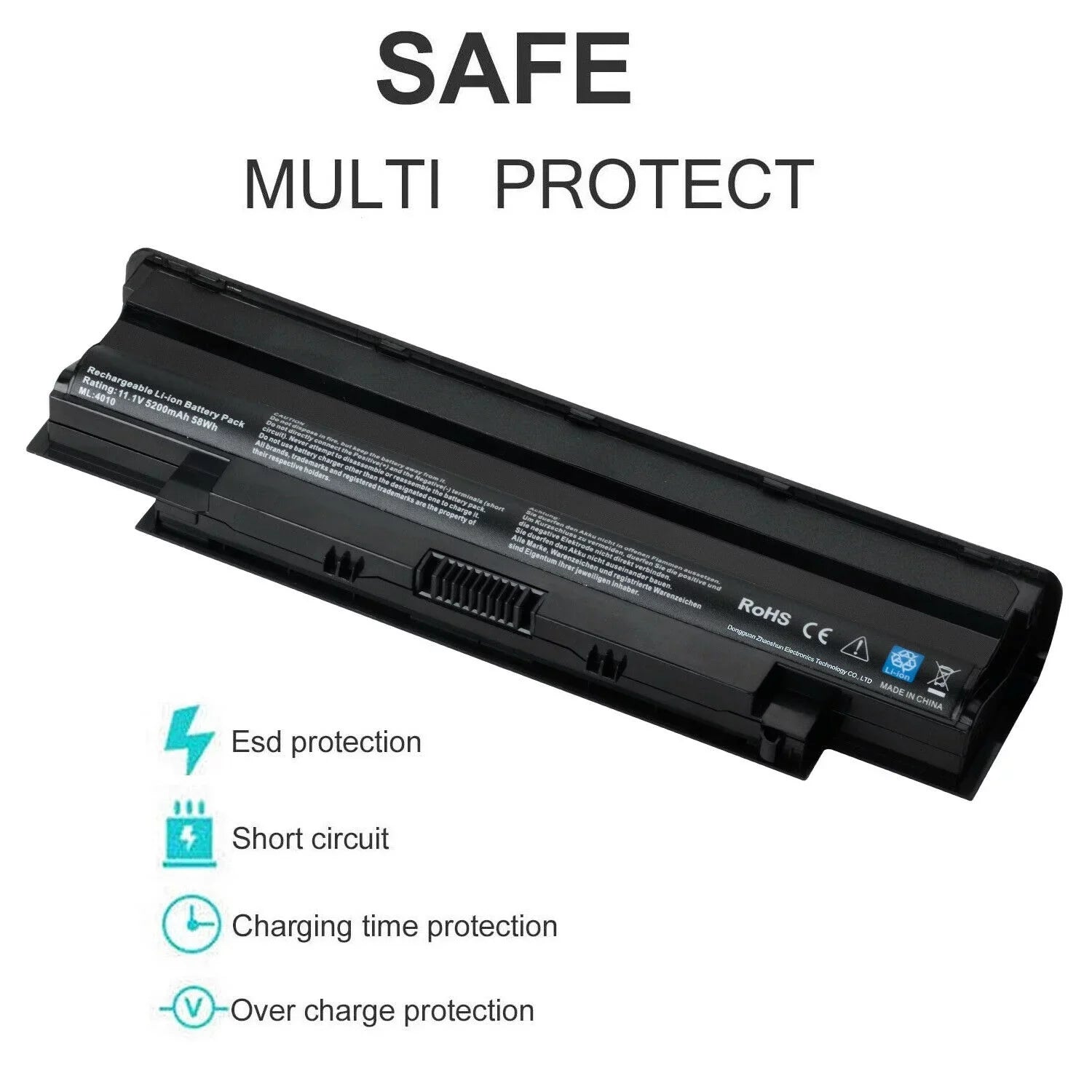 Battery for Dell Inspiron 3420 3520 15r 17r 14r 13r N5110 N5010 P/N: TKV2V 4T7JN