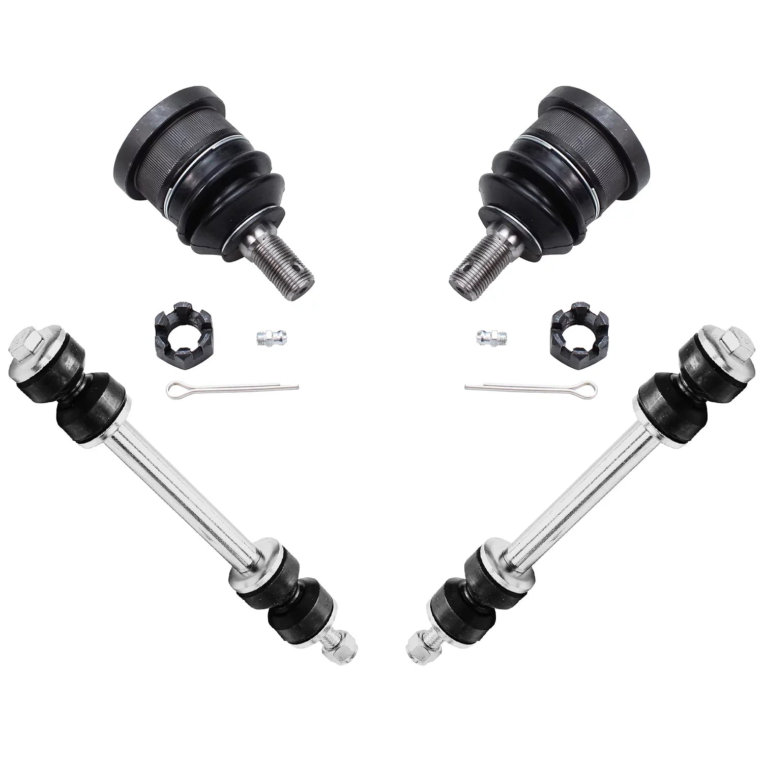 Detroit Axle - 16pc Front Suspension Kit for 1998-2002 Mercury Grand Marquis Lincoln Town Car Ford Crown Victoria, Ball Joints Tie Rods Pitman Idler Arms Adjusting Sleeves Front Rear Sway Bars