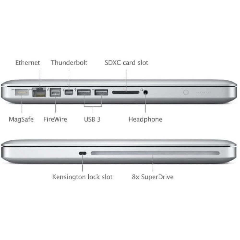 Restored Apple MacBook Pro Laptop Core i5 2.5GHz 8GB RAM 256GB HD 13" - MD101LL/A (2012) (Refurbished)