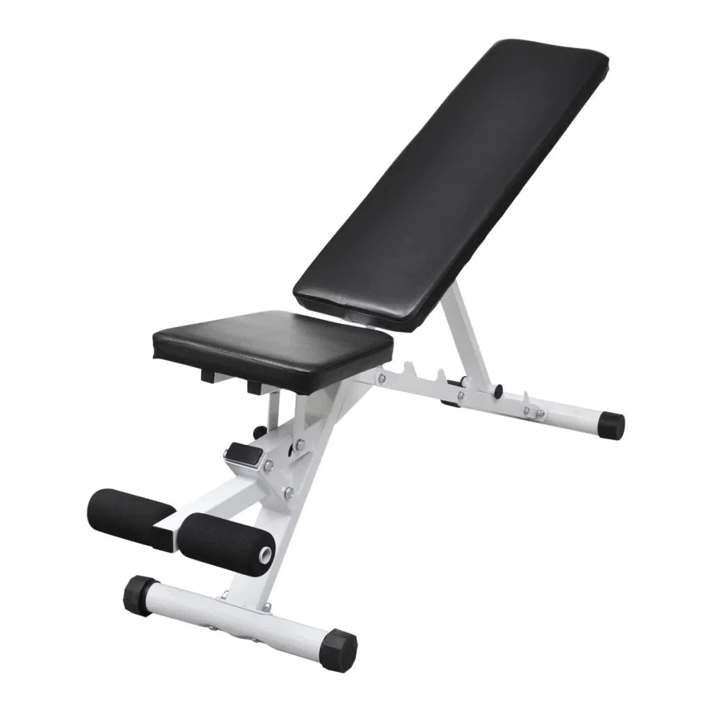 Anself Fitness Utility Bench Backrest Adjustable Padded Cushion Full Body Workout Strength Training Bench Exercise Equipment for Home Gym, Weight Lifting 52 x 16 x 19 Inches