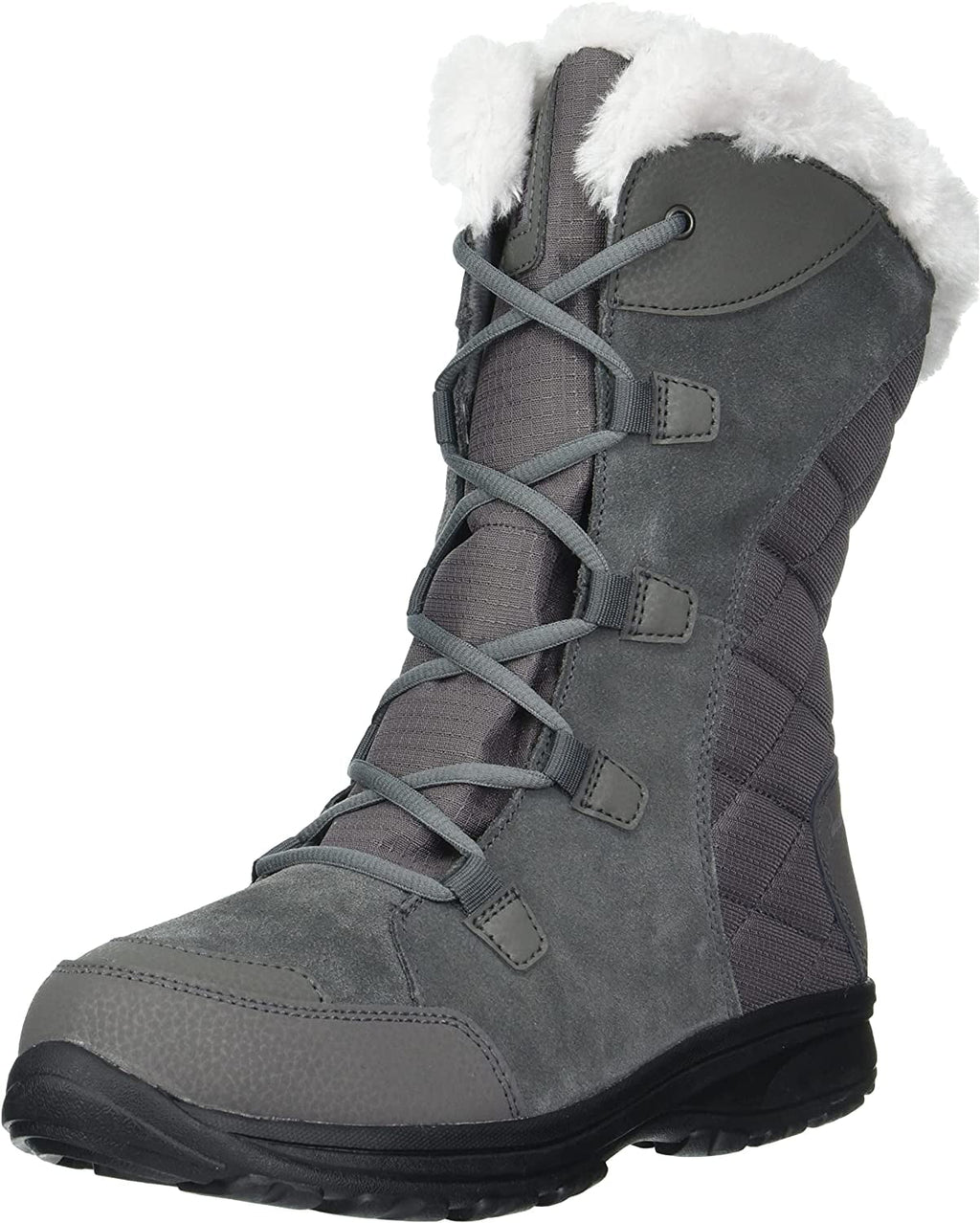 Columbia Womens Ice Maiden II Snow Boot 9 Wide Shale/Dark Raspberry