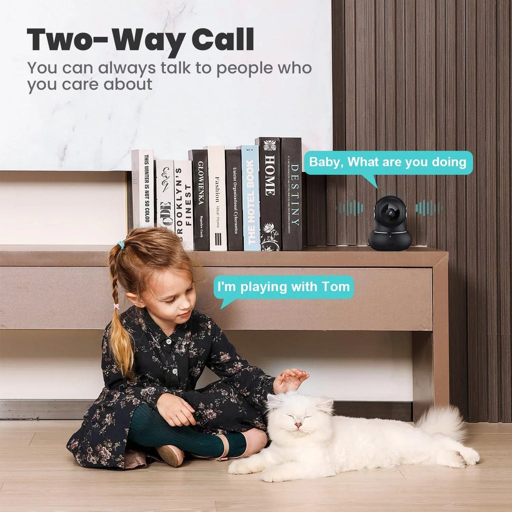 2K Indoor Security Camera, Litokam 360 Pan/Tilt Cameras for Home Security Indoor with Motion Detection, Pet Camera