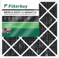 Filterbuy 12x12x1 MERV 8 Odor Eliminator Pleated HVAC AC Furnace Air Filters with Activated Carbon (1-Pack)