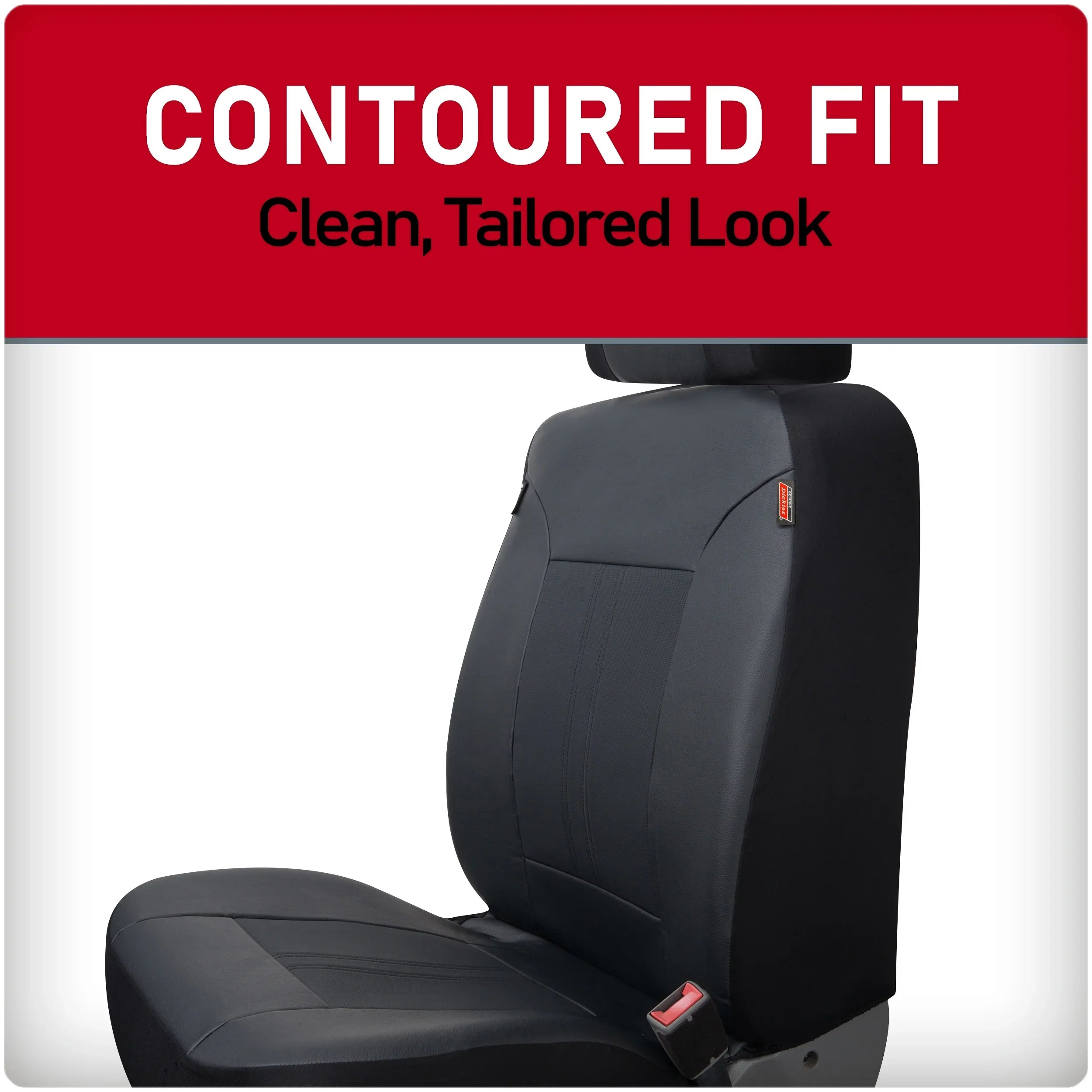 Genuine Dickies 3-Piece Black Petersen Vegan Leather Car Seat Protection 43645WDI