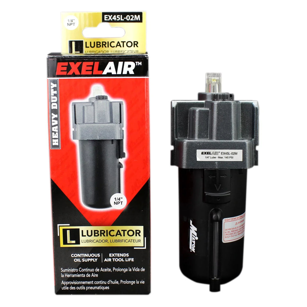 EXELAIR? by Milton FRL Air Lubricator - 1/4" NPT - Metal Bowl (EX45L-02M)