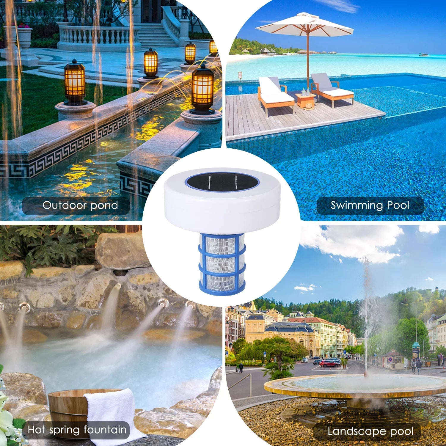 Mixfeer Solar Swimming Pool Solar Pool-Ionizer Swimming Pool Water Algae Inhibition Chlorine-Free Water Processor