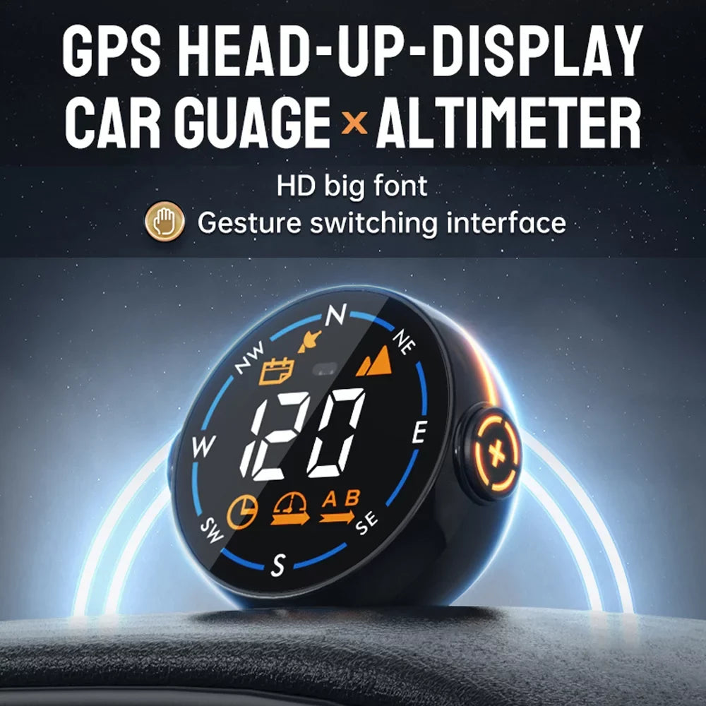 Digital Car GPS Speedometer H600G - Accurate Speed and Altitude Meter with Head-Up Display - Enhance Your Driving Experience with Global Positioning System