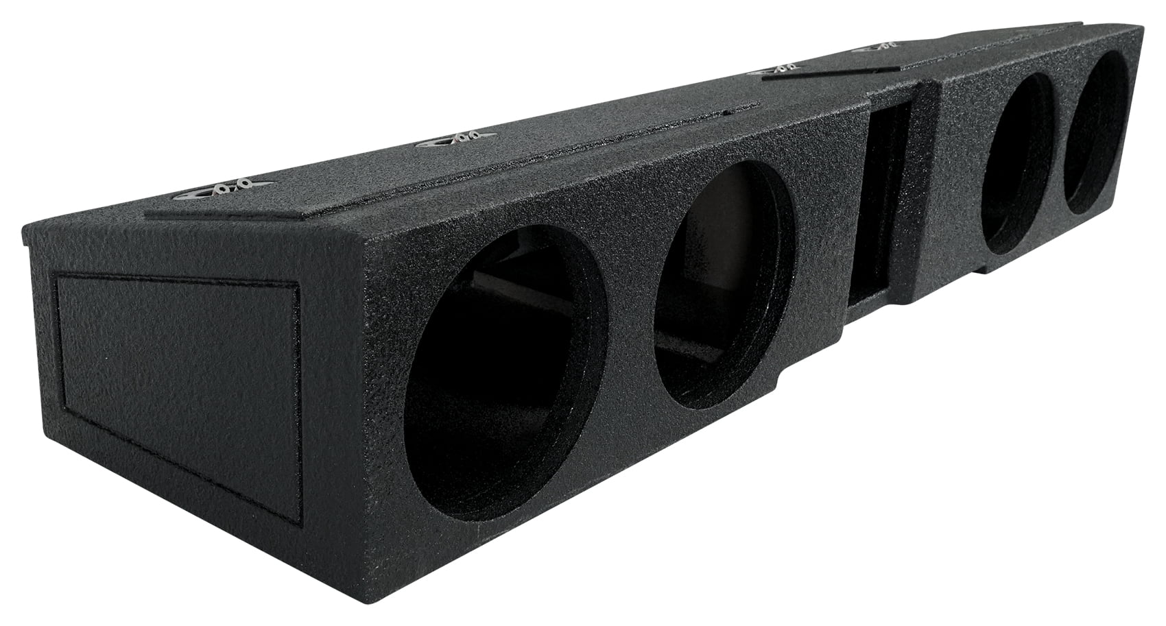 Rockville REC120 Quad 8" Ported Bedlined Sub Box For 2007- CURRENT GM Crew Cab
