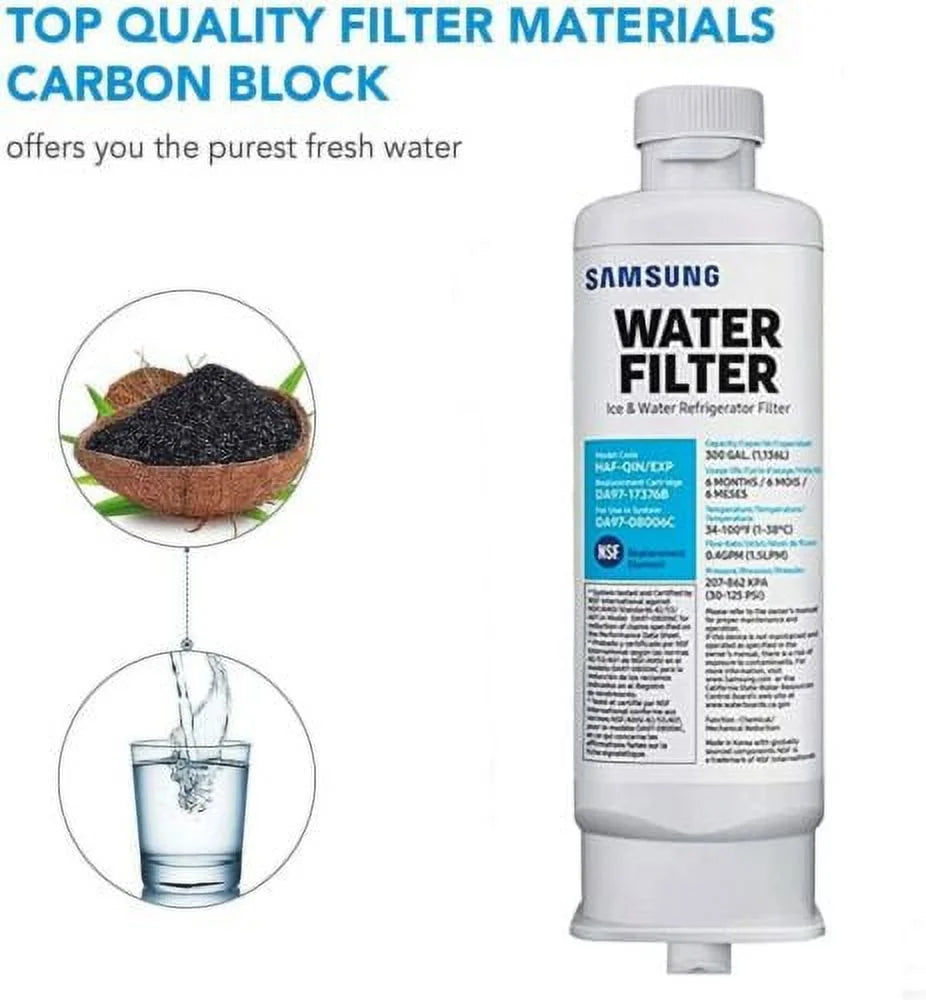 DA97-17376B HAF-QIN/EXP REFRIGERATOR Water Filter DA97-08006C (3 Pack)