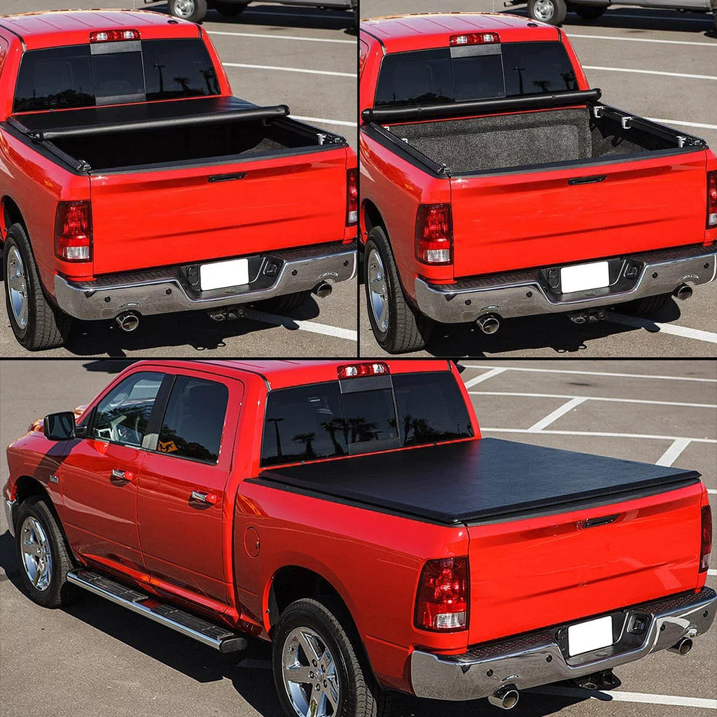 D Motoring TTC-RU-043 for 2015 to 2019 Chevy Colorado/GMC Canyon 5 Ft Short Bed Roll-Up Soft Vinyl Tonneau Coating 16-18