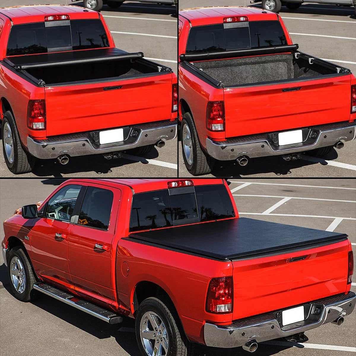 D Motoring TTC-RU-043 for 2015 to 2019 Chevy Colorado/GMC Canyon 5 Ft Short Bed Roll-Up Soft Vinyl Tonneau Coating 16-18