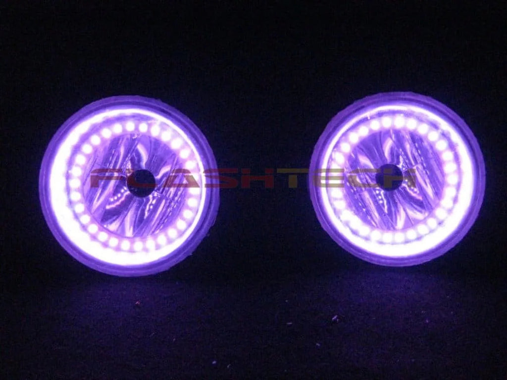 Flashtech LED RGB Multi Color Halo Ring Fog Light Kit for Dodge Caliber 07-12 with V.3 Fusion Color Change Wifi Remote