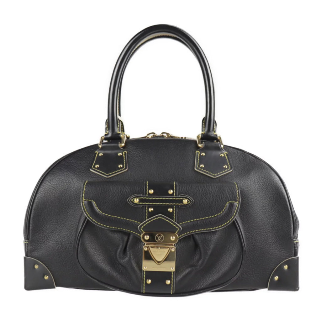 Pre-Owned LOUIS VUITTON Louis Vuitton Superbe Handbag M91892 Suhari Leather Noir Tote Shoulder (Good)
