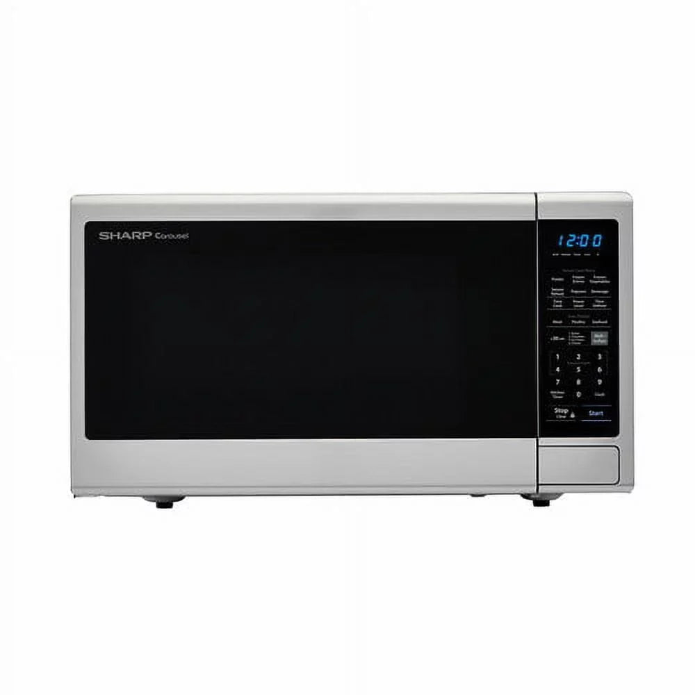 Sharp Carousel SMC1843CM Microwave Oven Freestanding 1.8 cu. Ft, 1100 W - Black, Stainless Steel