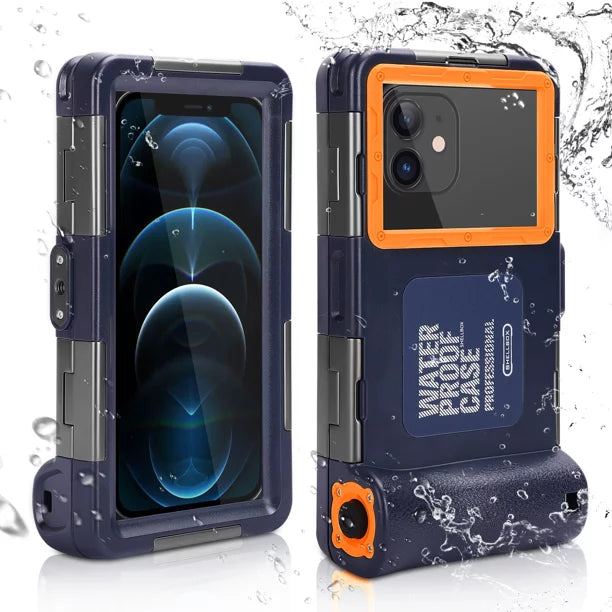 UrbanX Professional [15m/50ft] Swimming Diving Surfing Snorkeling Photo Video Waterproof Protective Case Underwater Housing for Sharp Z2 And all Phones Up to 6.9 Inch LCD with Lanyard