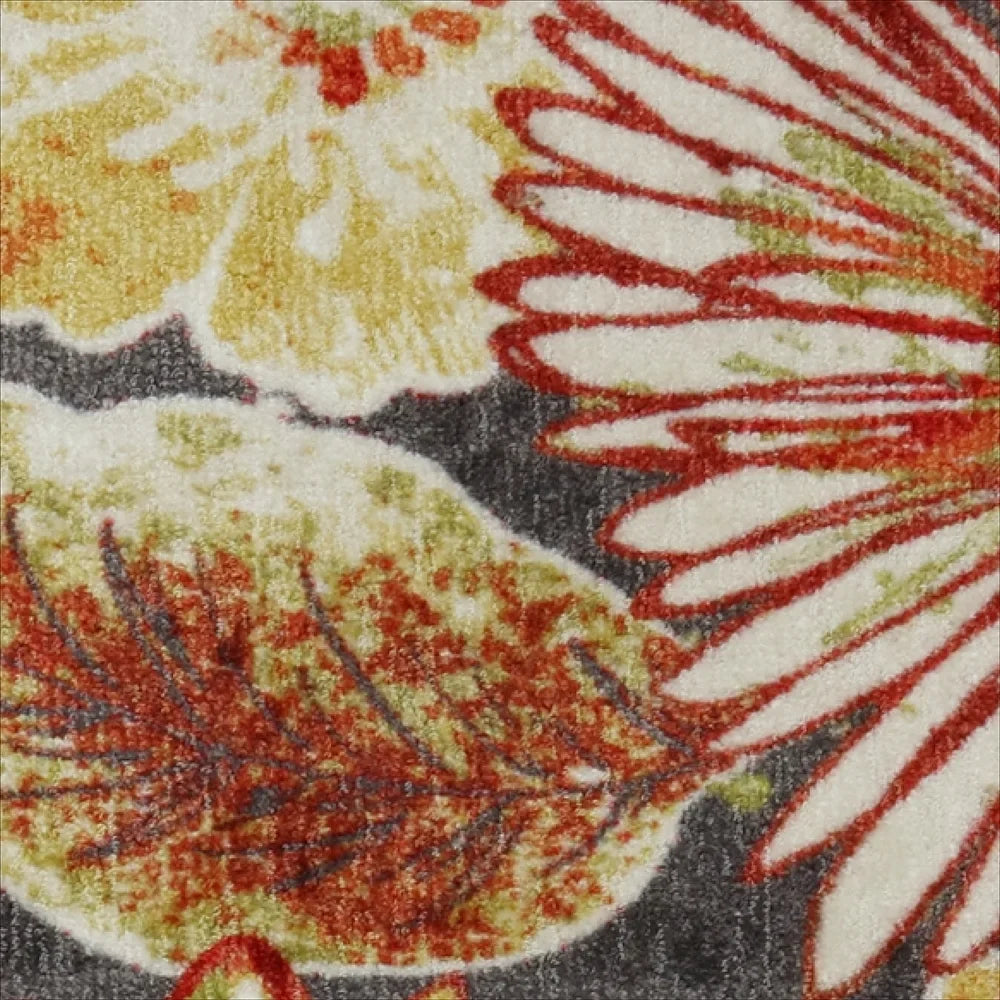 Mohawk Home New Wave Charm Multi Printed Area Rug, 7'6"x10', Grey & Orange