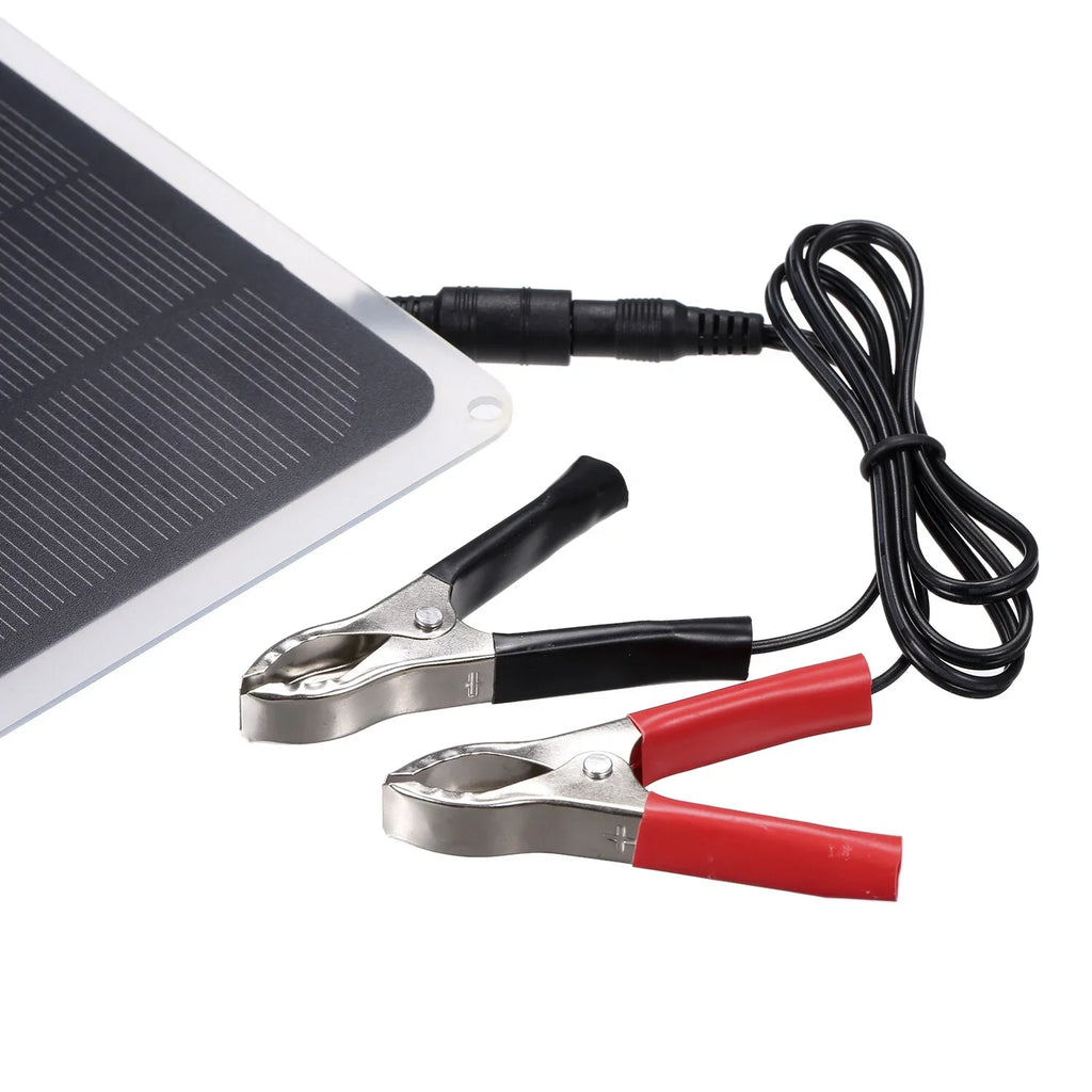 DC12V 10W Solar Panel with USB Port Car Chargers Charge for 12V-Battery Portable Completed Accessories for Outdoor Camping Hiking Fishing Climbing
