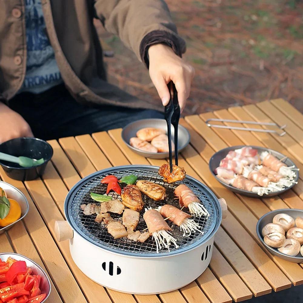 Dcenta Camping Barbecue Stove Portable Charcoal BBQ Grill Excellent for Cooking