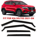 Voron Glass in-Channel Extra Strong Rain Guards for Kia Seltos 2021-2024, Window Deflectors, Vent Window Visors, 4 Pieces - 200551