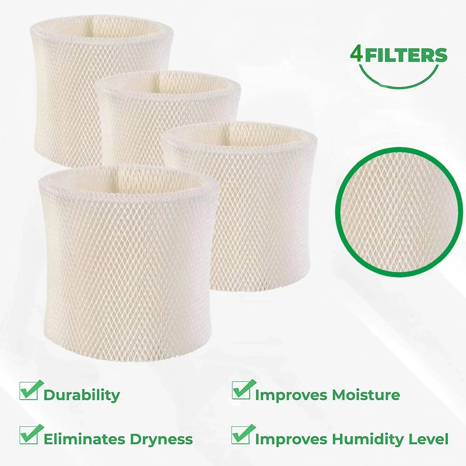 ITidyHome 4-Pack Replacement for Emerson MAF2 Moist air Wicking Humidifier Filter Designed to Fitting with Emerson Part # MAF2 & Kenmore Part # 15508, Noma Part #EF2.