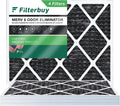 Filterbuy 18x20x1 MERV 8 Odor Eliminator Pleated HVAC AC Furnace Air Filters with Activated Carbon (4-Pack)