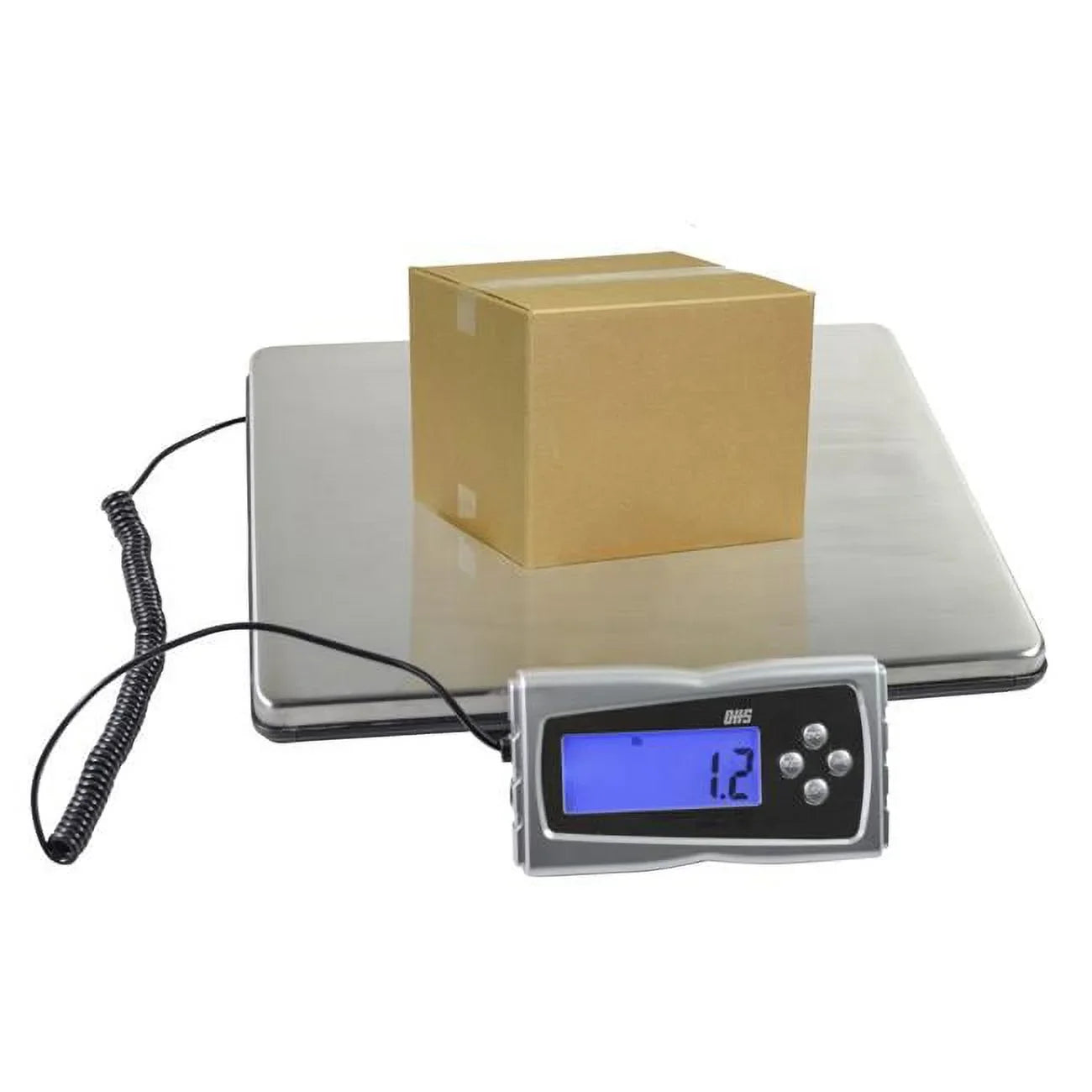Optima Home Scales Commander Stainless Steel Shipping Platform Scale with Indicator