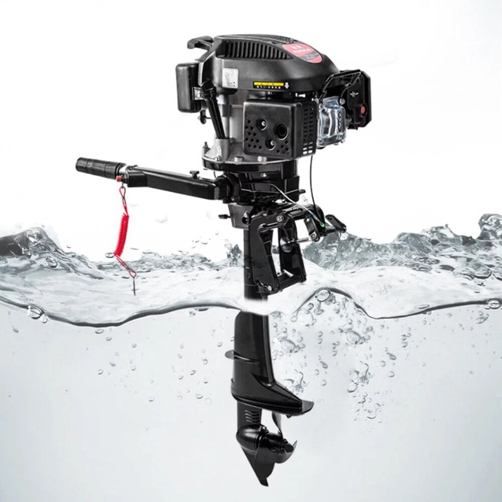 6 HP 4-Stroke Heavy Duty Outboard Motor Fishing Vessel Engine Air Cooling System