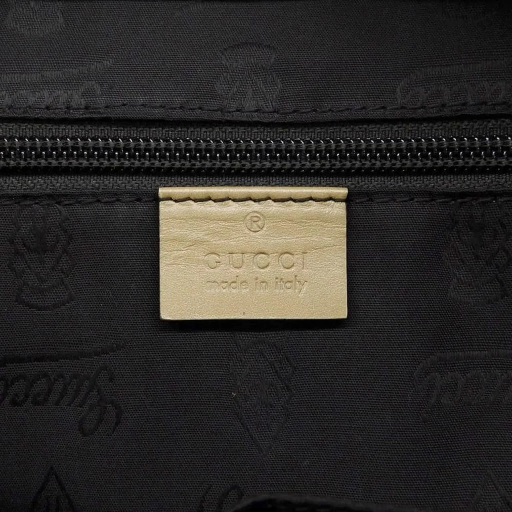 Pre-Owned GUCCI GG Implement Handbag Tote Bag Gold 211138 002123 (Like New)