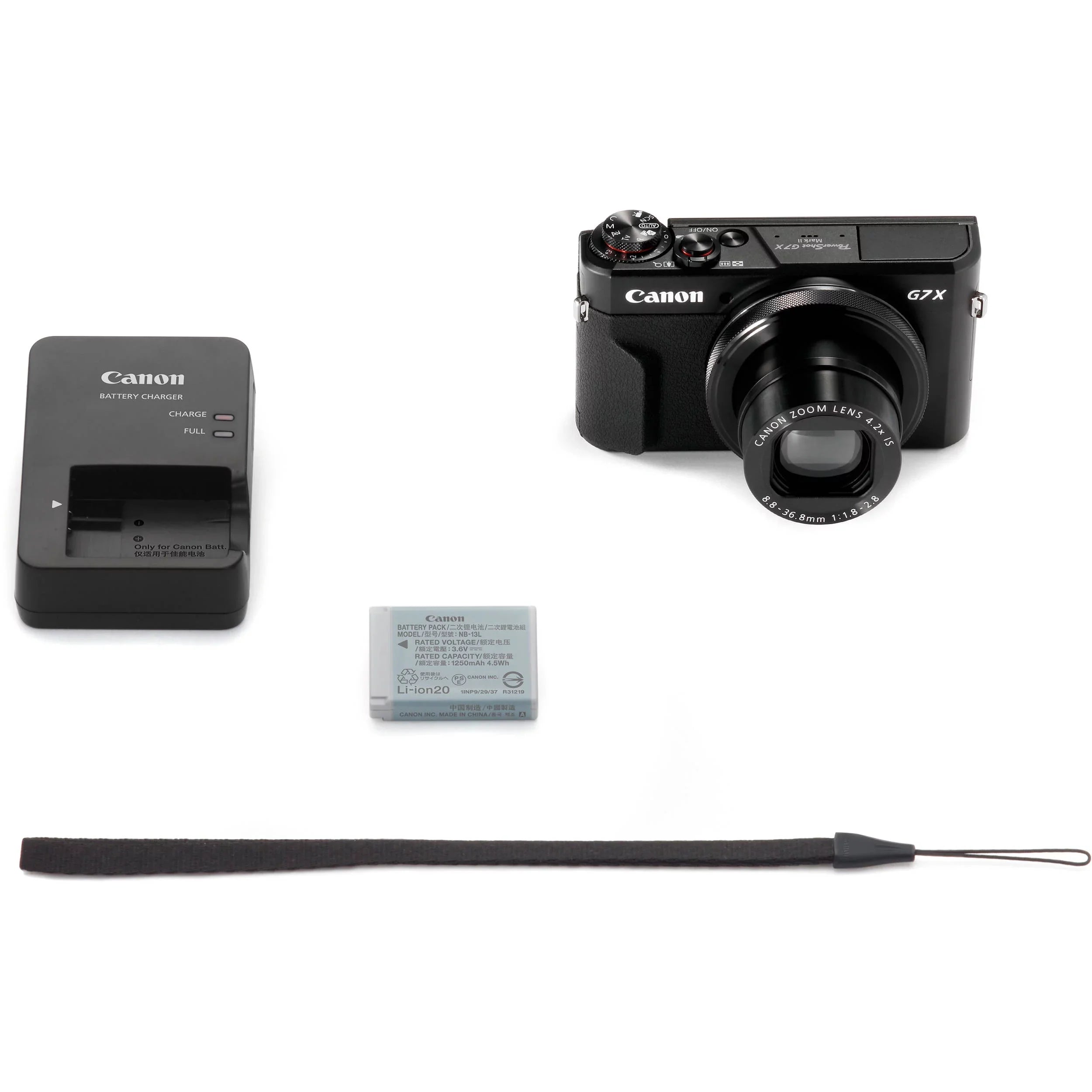 Canon PowerShot G7 X Mark II Digital Camera (Black) with Essential Accessory Bundle - Includes: SanDisk Ultra 64GB SDXC Memory Card, Extended Life Replacement Battery, Tripod, Carrying Case & More