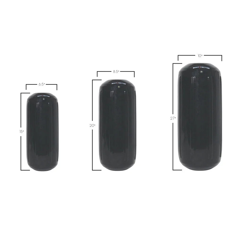 Extreme Max 3006.7300 Watercraft HTM Inflatable Fender - 6.5" x 15", Black