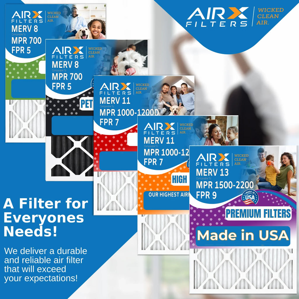 16x20x4 Air Filter MERV 11 Comparable to MPR 1000, MPR 1200 & FPR 7 Fitting with TopTech TT-FM-1620 Premium USA Made 16x20x4 Furnace Filter 2 Pack by AIRX FILTERS WICKED CLEAN AIR.