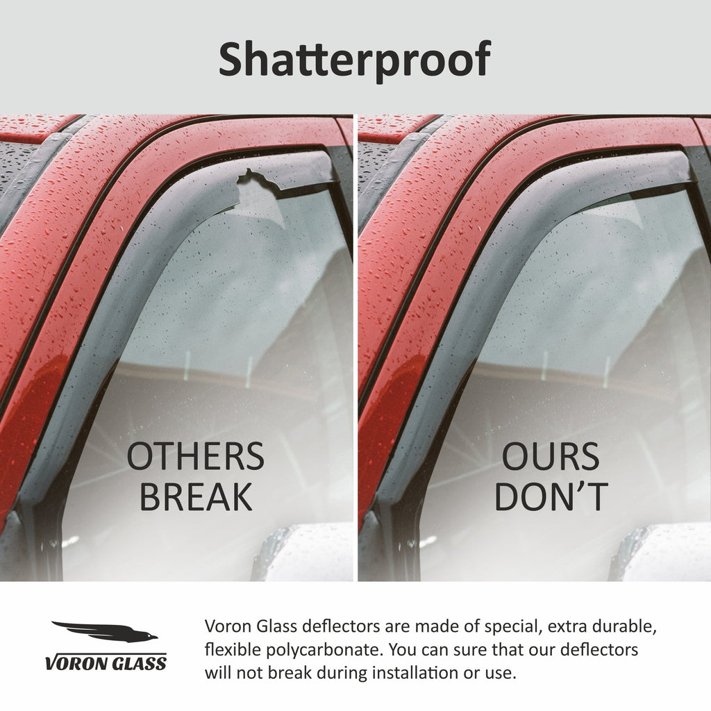 Voron Glass in-Channel Extra Strong Rain Guards for Kia Seltos 2021-2024, Window Deflectors, Vent Window Visors, 4 Pieces - 200551