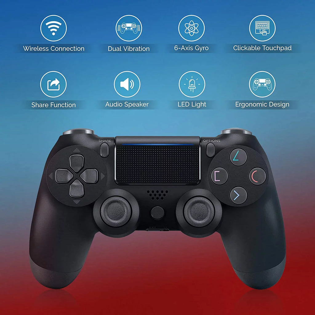 PRO Wireless GamePad Suitable with Apple Samsung HP DELL Google Intel Nuc Controller Plus 1;000 Battery/Built-In Speaker/Gyro/Remote BlueTooth Slim (Black)