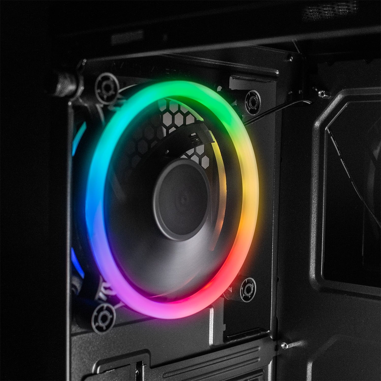 Deco Gear Mid-Tower PC Gaming Computer Case Starter Kit, 3-Sided Tempered Glass and LED Lighting, Mini-ITX, Micro-ATX, ATX, with Wired RGB Gaming Mouse, RGB Mechanical Gaming Keyboard, and Mouse Pad
