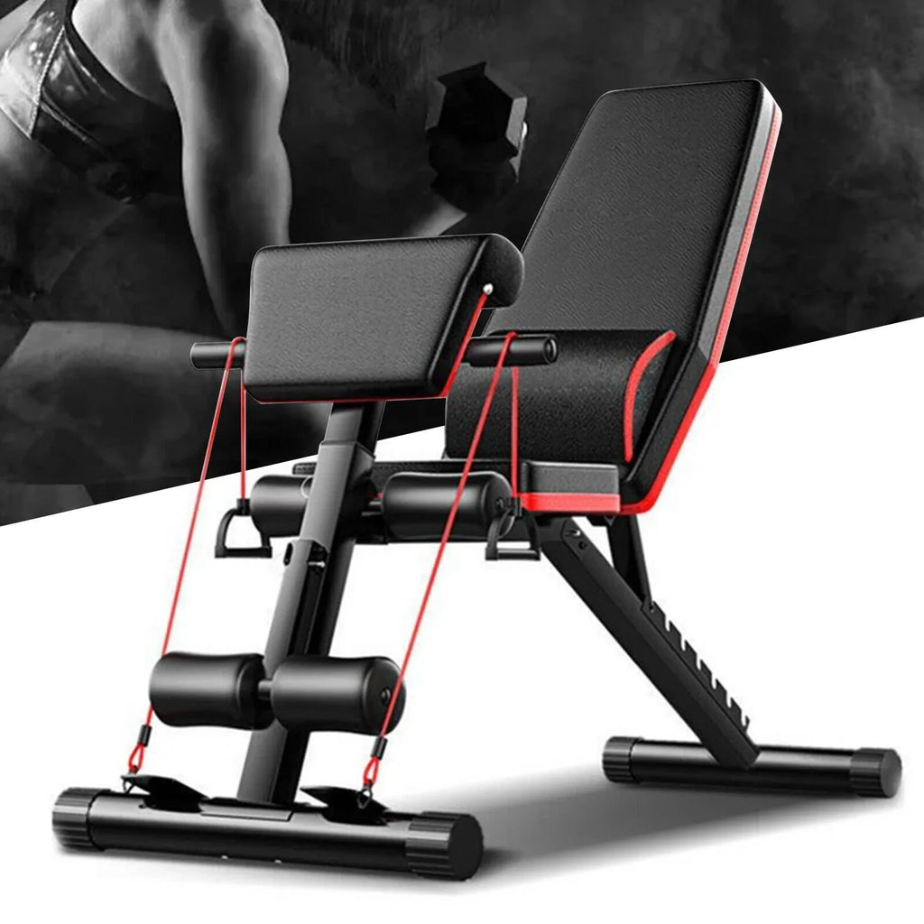 Dumbbell Weight Bench Full Body Workout Adjustable Foldable Incline Decline Gym