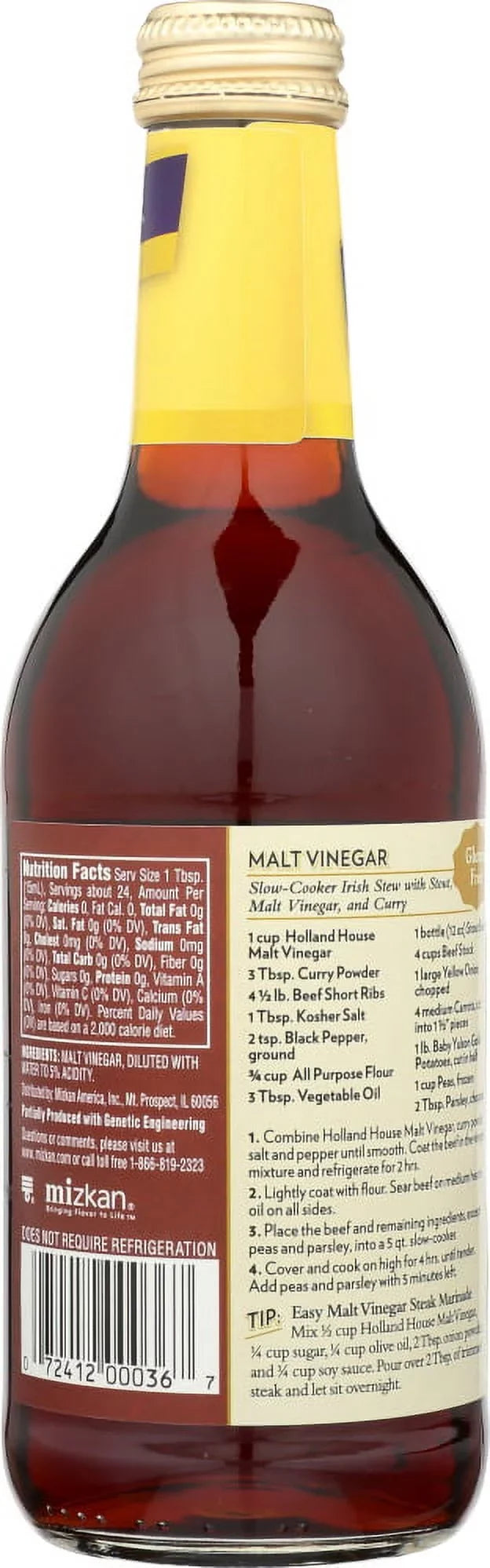 HOLLAND HOUSE, VINEGAR MALT, 12 OZ, (Pack of 6)