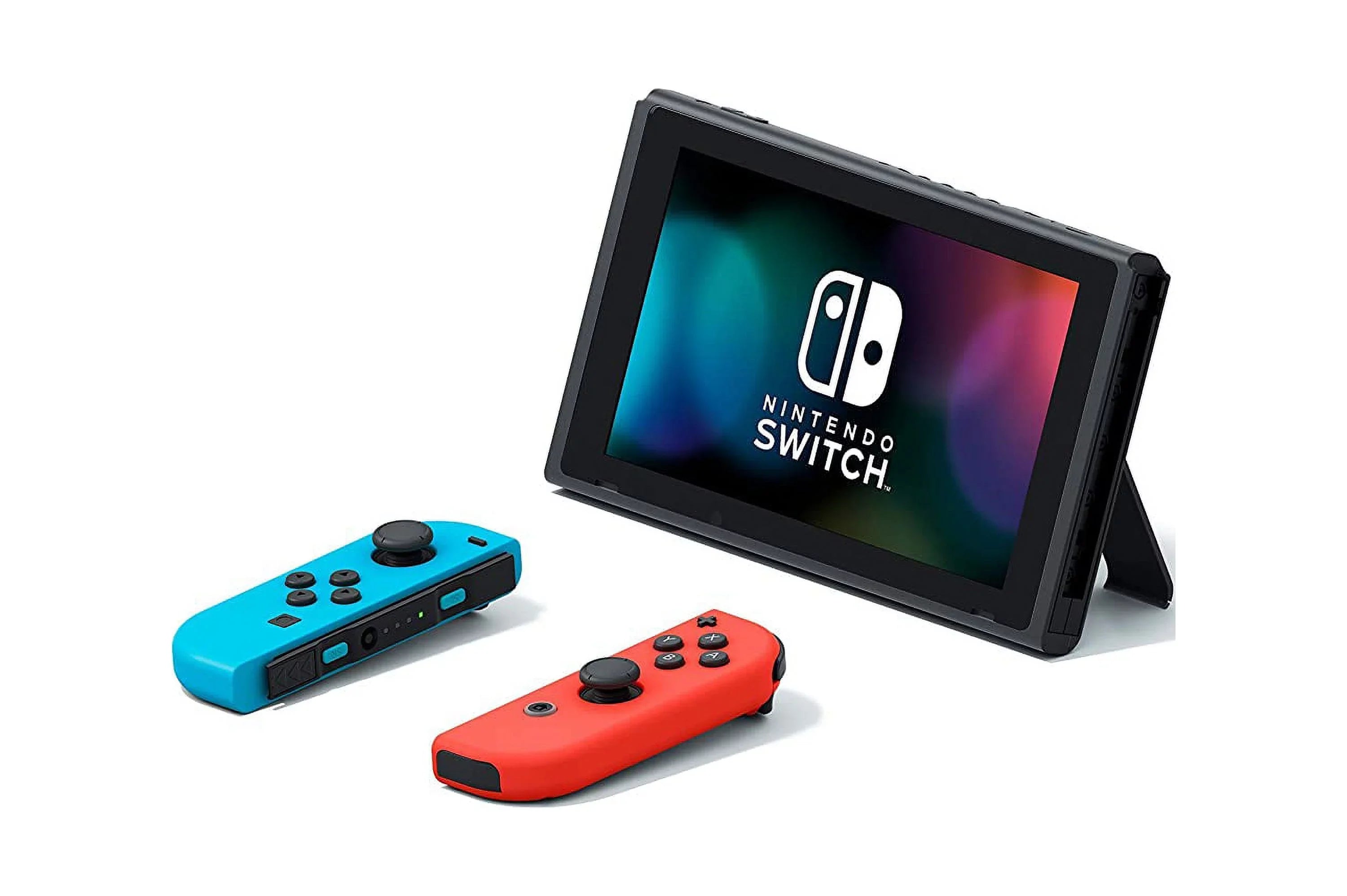 Nintendo Switch Bundle: Mario Kart 8 Deluxe /The Legend of Zelda: Breath of the Wild and Nintendo Switch 32GB Console with Neon Red and Blue Joy-Con, 3 Months Nintendo Switch Online Membership