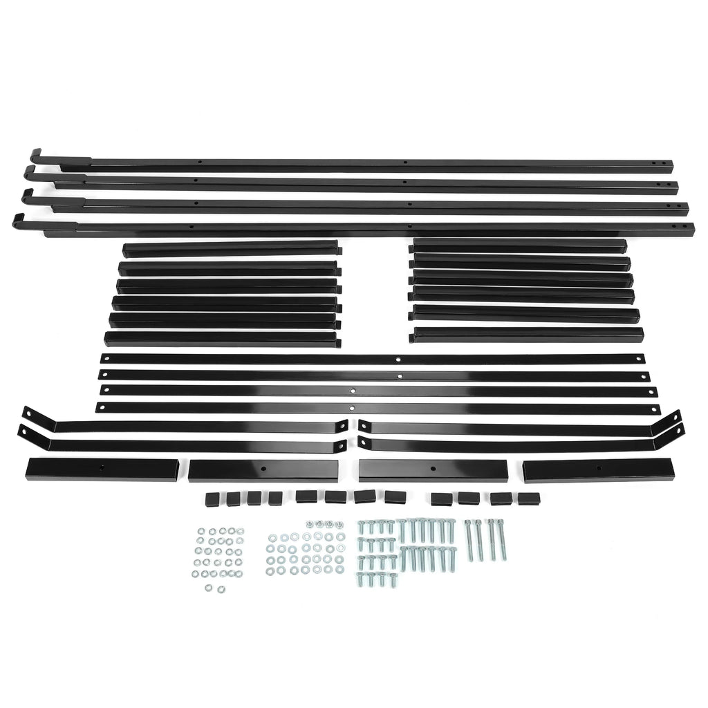 HECASA Cargo Shipping Container Shelving Brackets Black Powder Coated Steel Shelf Brackets for Heavy Duty Trailer Containers