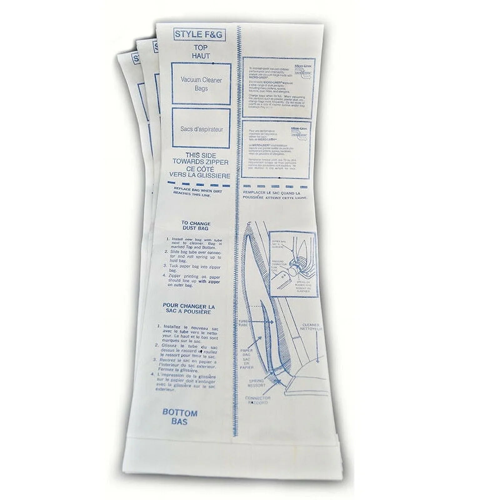 Eureka Style F&G 1934 Micro Allergen Vacuum Cleaner Bags by DVC Made in USA [ 63 Bags ]